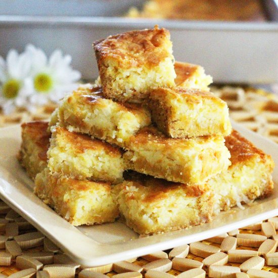 Pineapple-Coconut Chess Bars