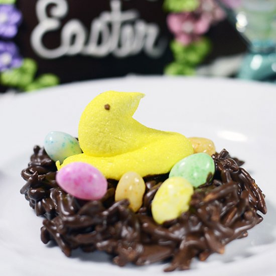 Easter Peeps in a Nest