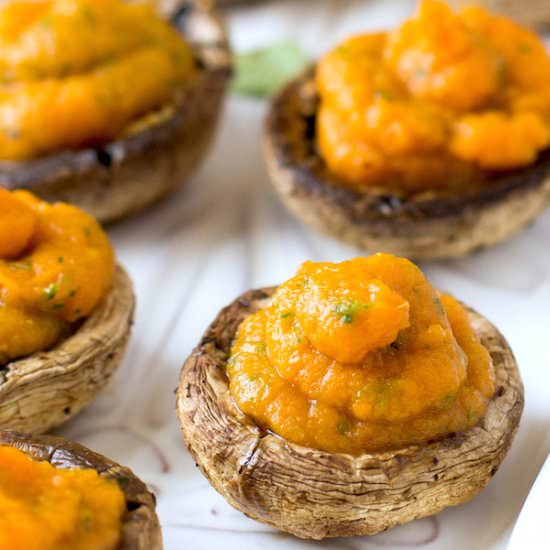 Sweet Potato Stuffed Mushrooms