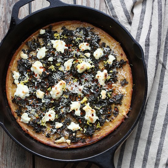 Lemony Kale and Ricotta Pie