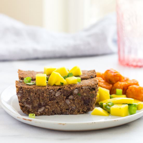 Black Bean Loaf with Mango Salsa