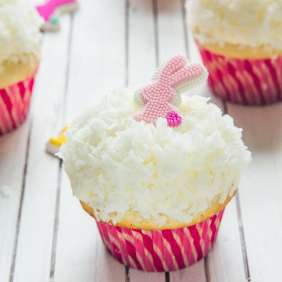 Coconut Vanilla Bean Cupcakes