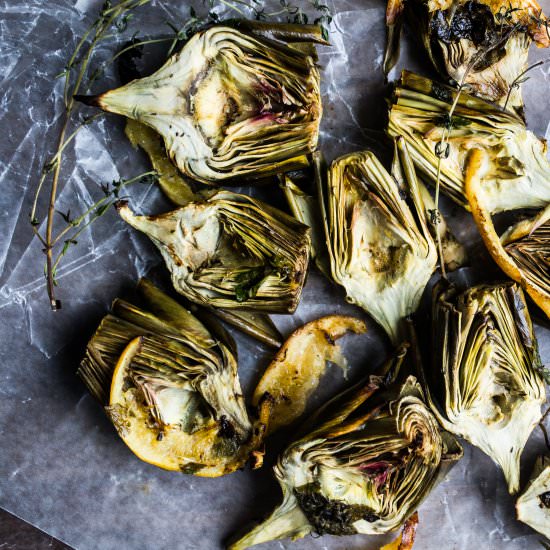 Roasted Baby Artichokes