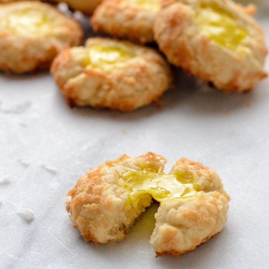 Lemon Coconut Thumbprint Cookies