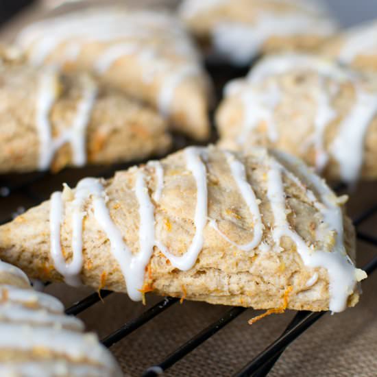 Whole Wheat Carrot Cake Scones