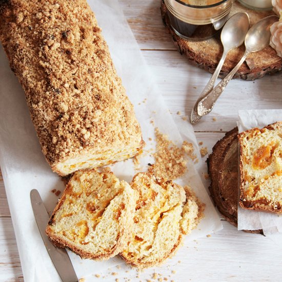 Apricot cream cheese babka