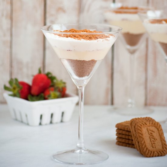 Strawberry Cream Biscoff Parfait