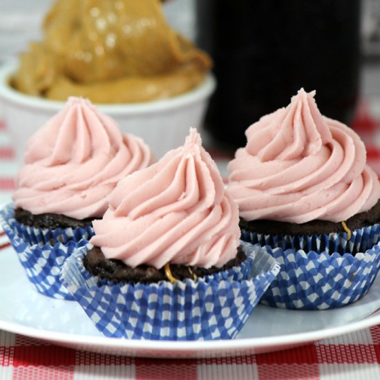 Peanut Butter & Jelly Cupcakes