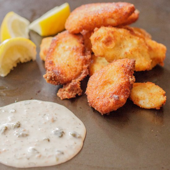 Breaded Pickerel (Walleye) Cheeks