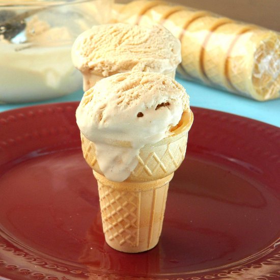 Eggless Butterscotch Ice Cream