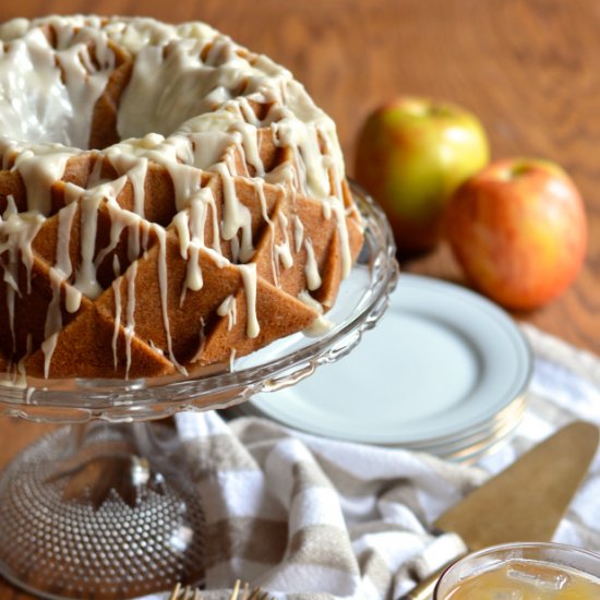 Spiced Apple Bourbon Bundt Cake