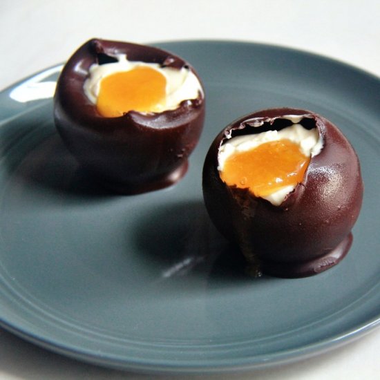 Cheesecake-Filled Chocolate Eggs