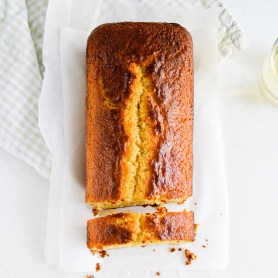 Kiwi Lime Loaf Cake with Yogurt