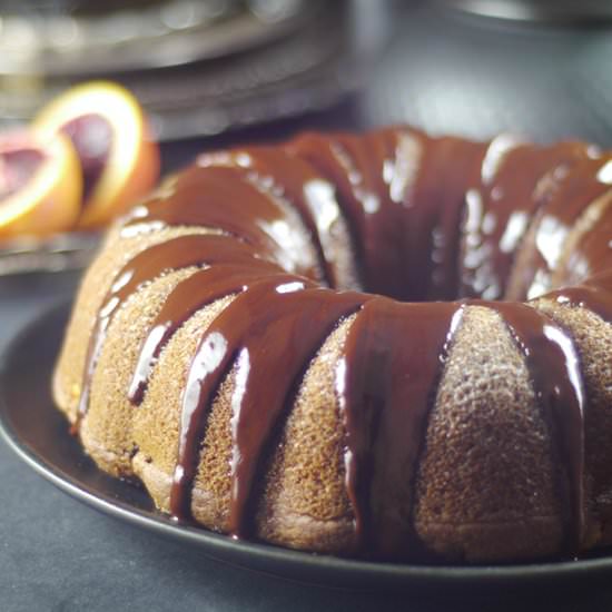 Blood Orange Chocolate Bundt Cake