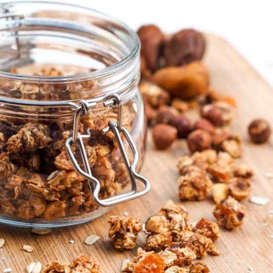 Hazelnut Fig Apricot Granola