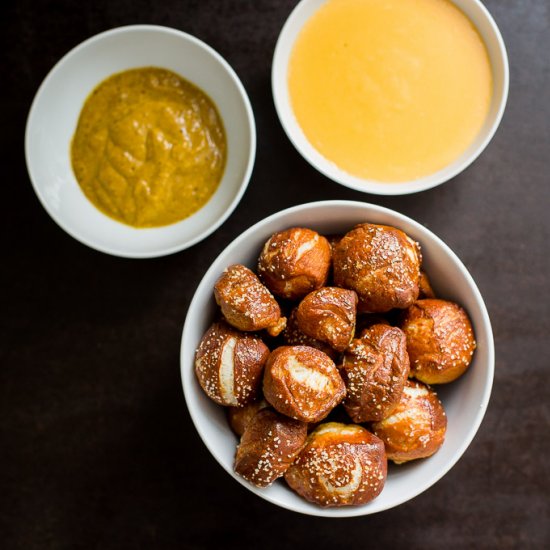 Soft Pretzel Bites with Cheese