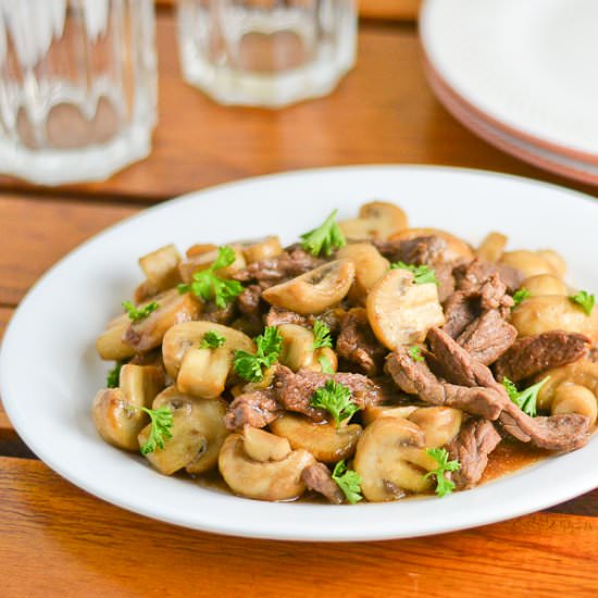 Beef and Mushroom Stir Fry