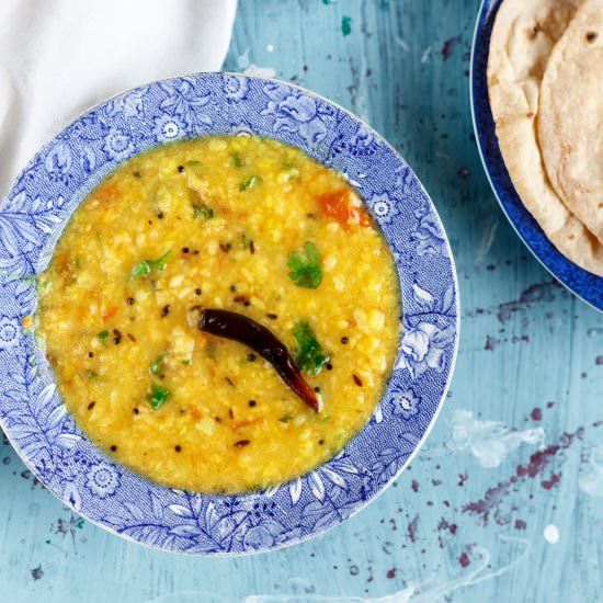 Moon Dal Tadka | Yellow Lentil Soup