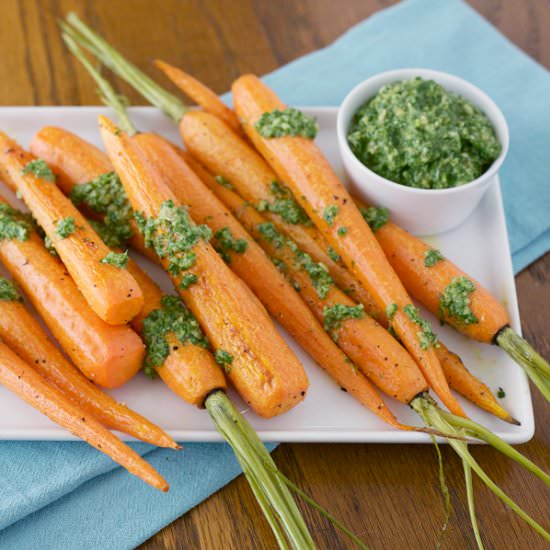 Roasted Carrots with Pepita Pesto