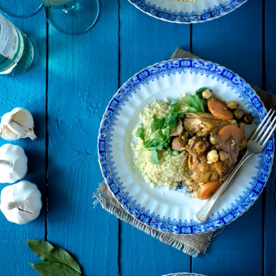 Puerto Rican style chicken fricasse