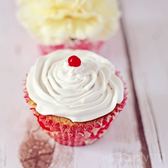 Violet Cupcakes With Meringue Icing