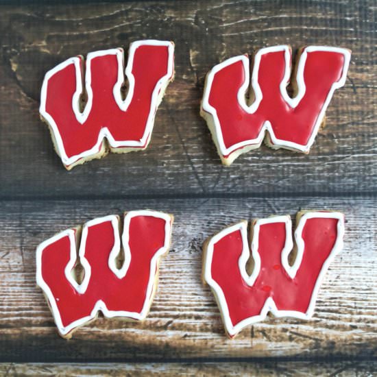 Wisconsin Badger Sugar Cookies