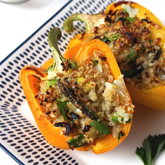 Spring Quinoa Stuffed Peppers