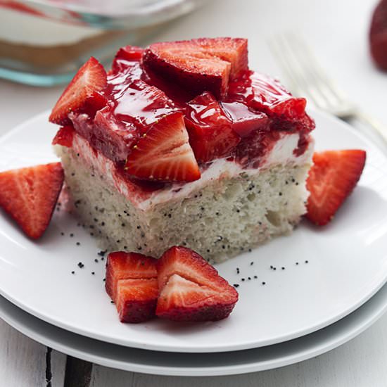 Strawberry Poppyseed Cake Dessert