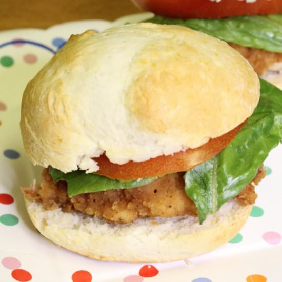 Crispy Chicken Biscuit Sliders