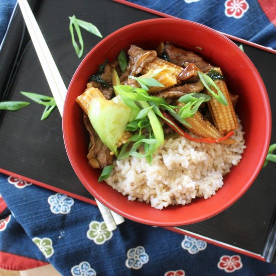 Steak and Bok Choy Stir Fry