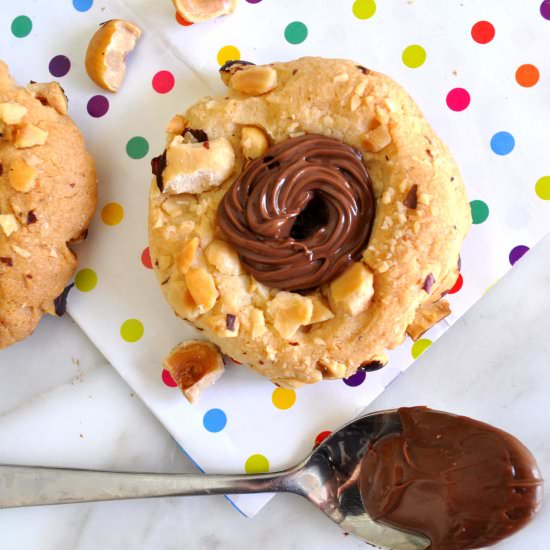 Nutella and Hazelnuts Cookies