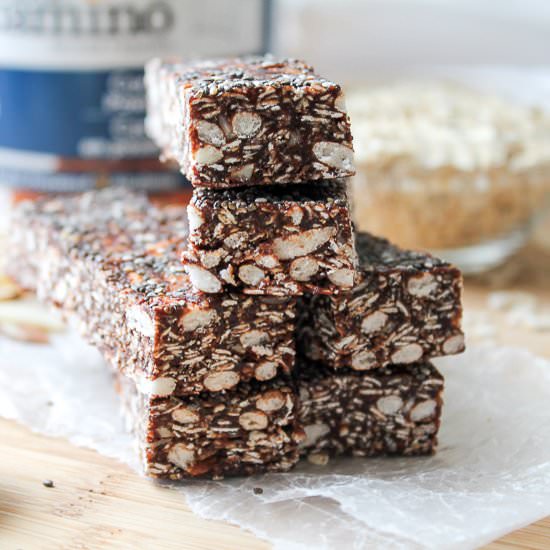 Chewy Chocolate Almond Bars