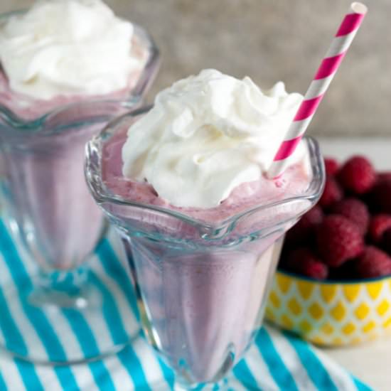 Earl Grey Raspberry Milkshakes