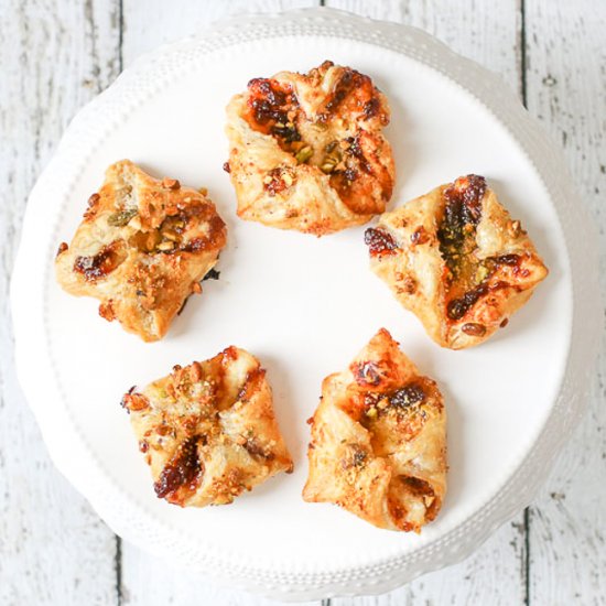 Havarti-Fig Butter Pastries w/ Honey