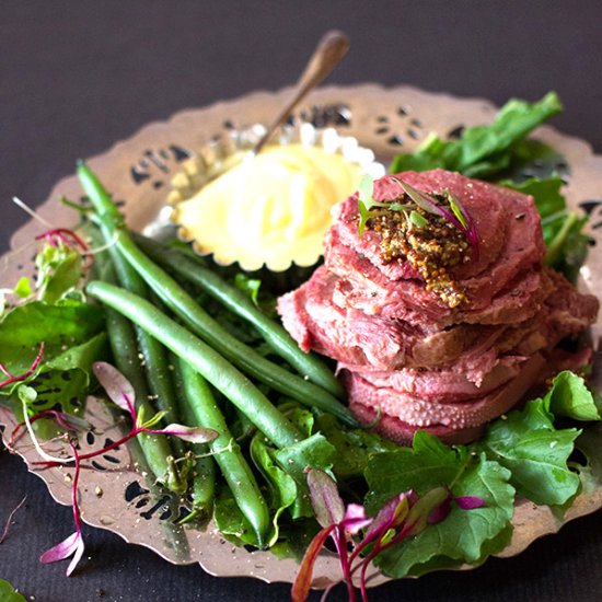 Ox Tongue with Sweet Mustard Sauce