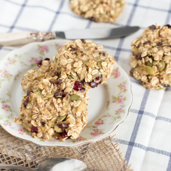 Roasted Banana Breakfast Cookies