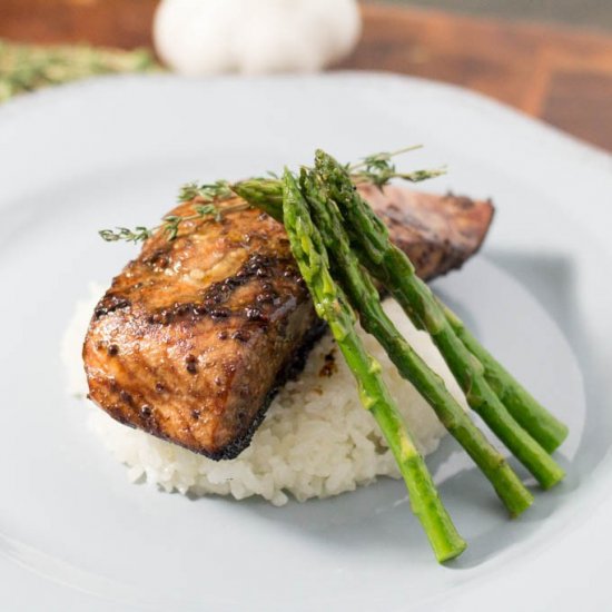 Balsamic Reduction Glazed Salmon