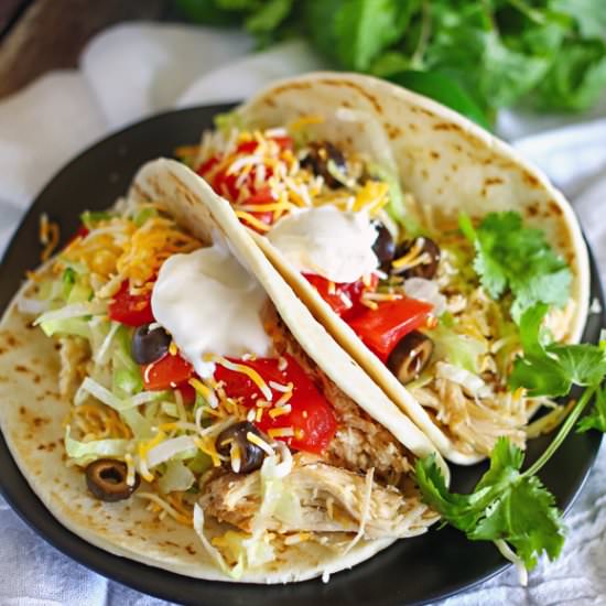 Crock Pot Chicken Tacos