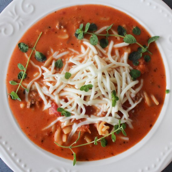 Lasagna soup