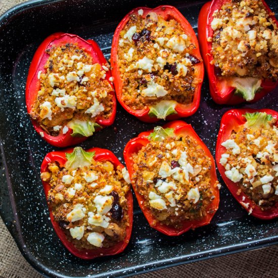 Moroccan Quinoa Stuffed Peppers