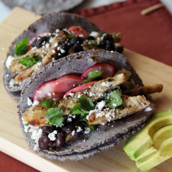 Tomatillo Chicken Tacos