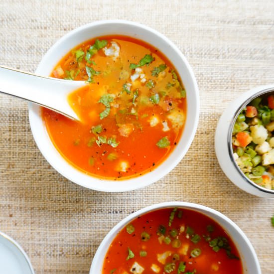 Tomato Soup with Veggies