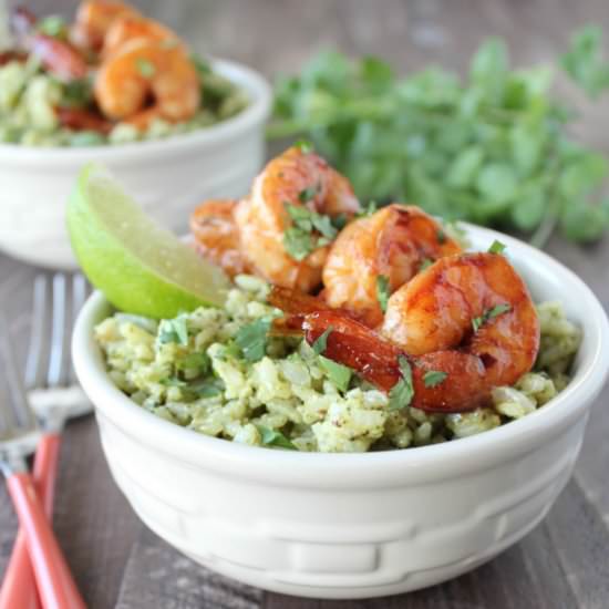 Cilantro Lime Pesto Risotto