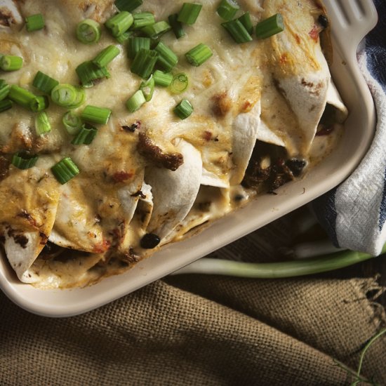 Cajun Seafood Enchiladas