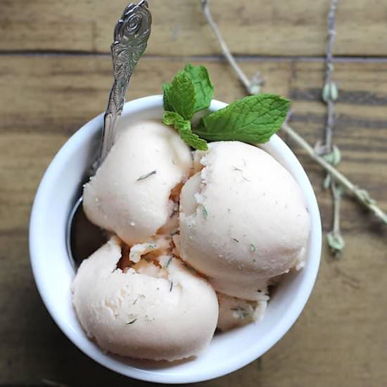 Grapefruit Sorbet with Mint