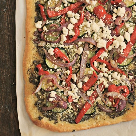 Roasted Vegetable Flatbread Pizza