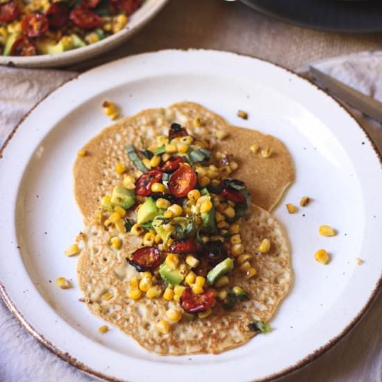 Soaked buckwheat pancakes