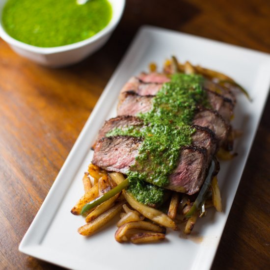 Grilled Rib Eye with Chimichurri