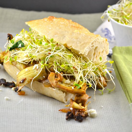 Mushroom and Cheese Hoagies