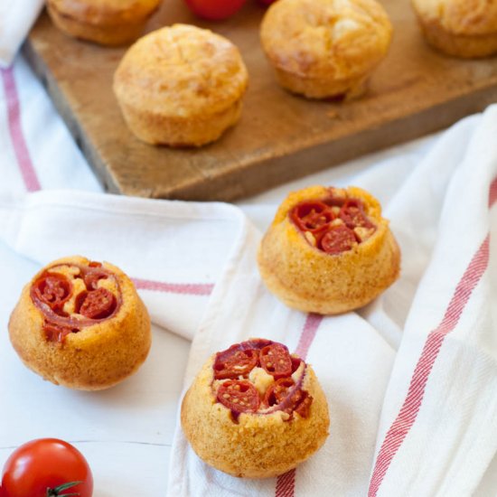 Corn Muffins with Cherry Tomatoes